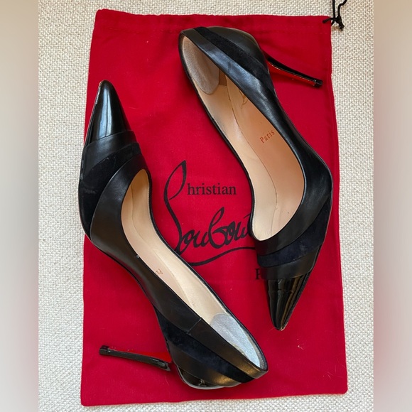 Christian Louboutin Shoes - Christian Louboutin Eklectica Pumps in Black Size 39.5 Suede and Leather